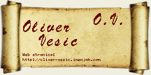 Oliver Vesić vizit kartica